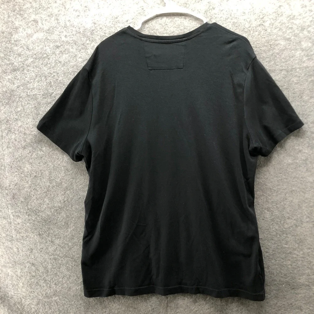 Banana Republic Dress Vee T Shirt‎ Mens XL Black Short Sleeve V-Neck Luxe